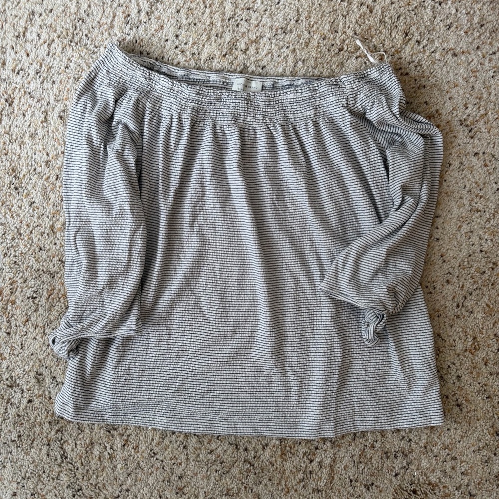 Lucky Brand Striped Off The Shoulder Top